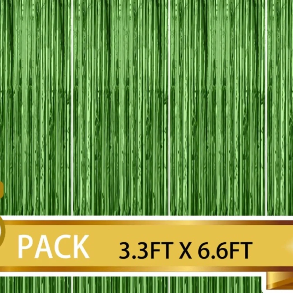*NWT* 2pk of Tinsel Foil Fringe Curtains Party‎ Photo Backdrop & decor